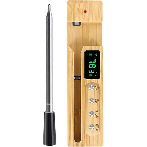 Kabelloses Fleischthermometer, Lebensmittelthermometer mit kabelloser Sonde, digitales kabelloses Fleischthermometer (1/5)