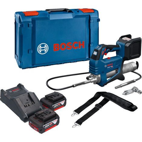 Pompa per grasso a batteria Bosch GFP 18V-10 18 V 10.000 psi + 2 batterie da 5,0 Ah + caricabatterie + XL-Boxx (1/5)