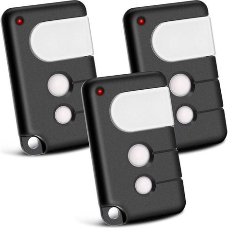Lot de 2 Telecommande Portail compatibles avec Chamberlain, 433,92 MHz 3 canaux, compatibles avec TX4RUNI, TX2REV, 84335EML, 84333E, 94333E, 4335EML, MotorLift 500, 700,1000 (1/5)