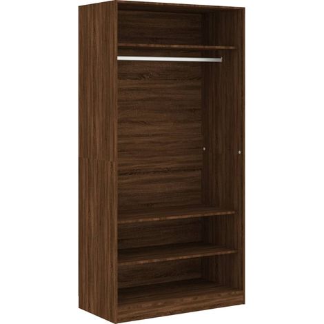 Garde-robe chêne marron 100x50x200 bois d'ingénierie (1/5)