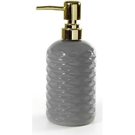 Trade Shop - Porta Sapone Liquido Dosatore Onda Dispenser 7x19 Cm In Vetro Vari Colori 785436 - (1/2)