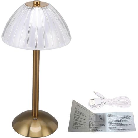 LED-Schreibtischlampe, USB-aufladbar, rustikale Schreibtischlampe, stufenlos dimmbar, Nachttischlampe für Restaurant, Bar, Café