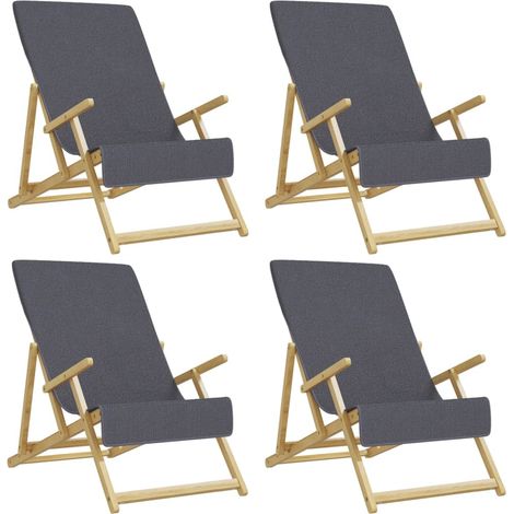 Serviettes de plage 4 pcs anthracite 60x135 cm tissu 400 GSM CFW187624 (1/5)