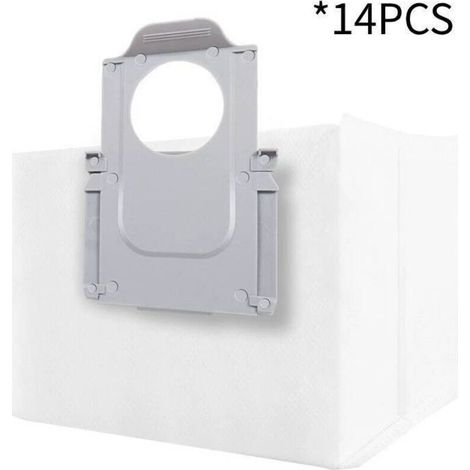 Lot de 14 sacs à poussière pour aspirateurs Roborock S8 MaxV Ultra/Qrevo Master/Qrevo S/Qrevo Pro/Qrevo Edge/Qrevo Slim/Qrevo MaxV/Qrevo Curv/Qrevo Plus/Q Revo/Saros 10R