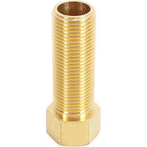 Adaptateur de rallonge de raccord de tuyau hexagonal en laiton, filetage femelle G1/2 vers filetage mâle G1/2, connecteur à douille hexagonale en laiton, 70 mm (1/5)