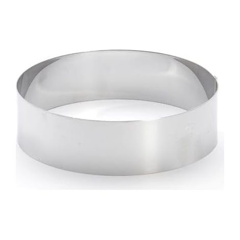 3pcs Cercle à entremets rond en inox - 4inch - Fabriqué en France, Parfait pour Mousse, Entremets, Pâtisserie, Inox Durable qui Conserve sa Forme, Bonne Convection Thermique