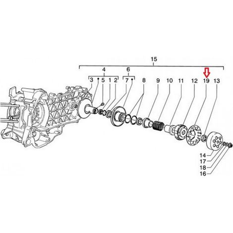 Ventilateur embrayage origine pour scooter Piaggio 125 Beverly