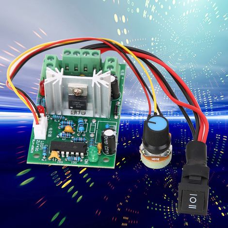 5-30V DC 6A/150W PWM-Drehzahlregler mit einstellbarer Drehzahlregelung für DC-Bürstenmotoren und Wendeschalter (1/5)