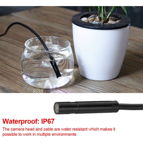 1 schwarzes 15 m USB-Endoskop mit wasserdichter 2-Megapixel-Kamera zur Inspektion von Rohren und Fahrzeugen (1/5)