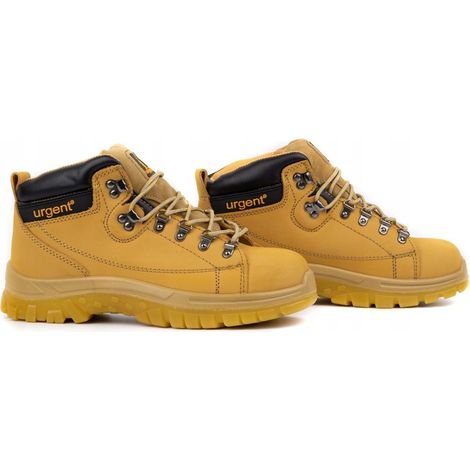 Scarpe da uomo, scarpe da lavoro, stivaletti, URGENT 114S1, giallo 43
