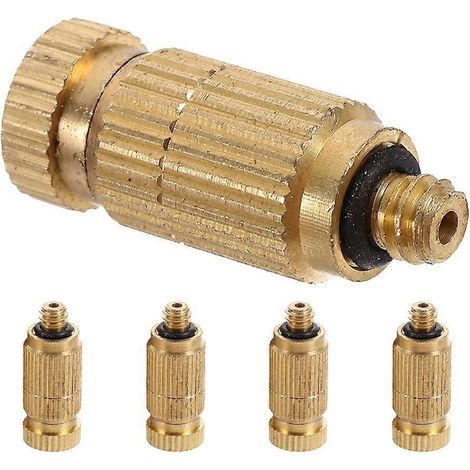 Atomizing Spray Mister Nozzle Head For Garden Hose And Outdoor Cooling With Cylindrical Shape 2.30X0.90X0.90CM Golden 20Pcs (1/5)