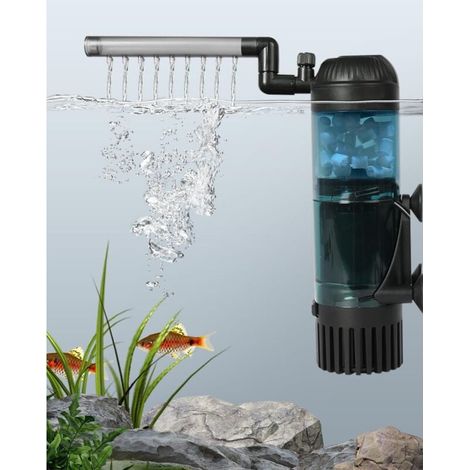 Filtre d'aquarium, filtre d'aquarium multifonctionnel, filtre d'aquarium réglable USB 1W pour aquarium 45-60 cm (1/4)
