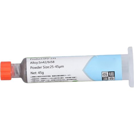 Pâte à flux basse température, crème à flux d'étain, aiguille, outil de réparation de processeurs pour le soudage de composants de précision (1/5)