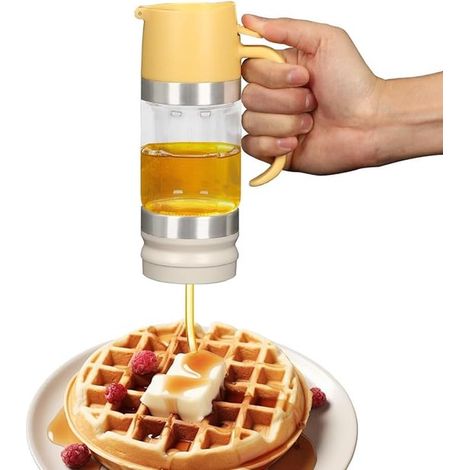 Honigspender aus Glas mit Ständer – Tropffreies Design für Honig, Sirup und Olivenöl