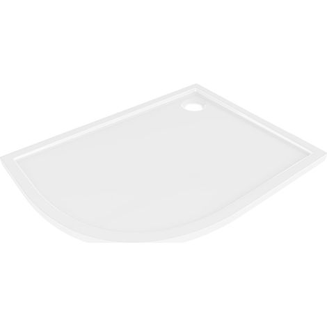 Mexen Flow plato de ducha semicircular asimétrico slim derecho 100 x 90 cm, blanco brillo - 46Q109010R (1/5)