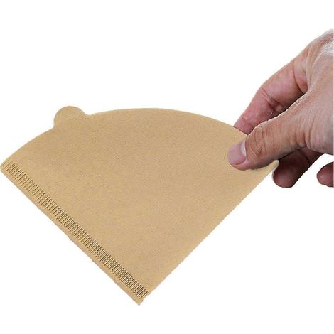 100 filtres à café jetables non blanchis compatibles avec les cafetières à filtre coniques, taille 01 (1-2 tasses) (1/3)
