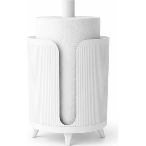 Soporte blanco para toallas de papel con patas y soporte de cocina (1/3)
