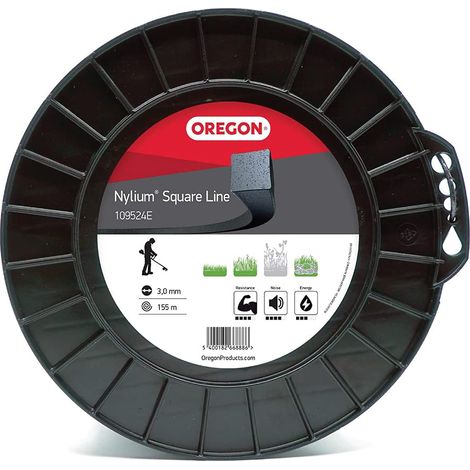 Oregon Filo per Decespugliatore Quadrato in Nylon per Impieghi Gravosi, Bobina da 3,0 mm x 155 m – Adatto alla Maggior Parte delle Marche di Tagliabordi (1/4)