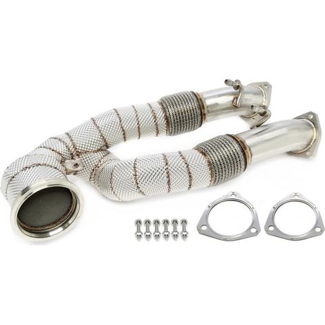 Downpipe Echappement Inox Audi Q3RS type 8U 2.5L Quattro de 2013 a 2018- Avec Cata-41150481 (1/2)