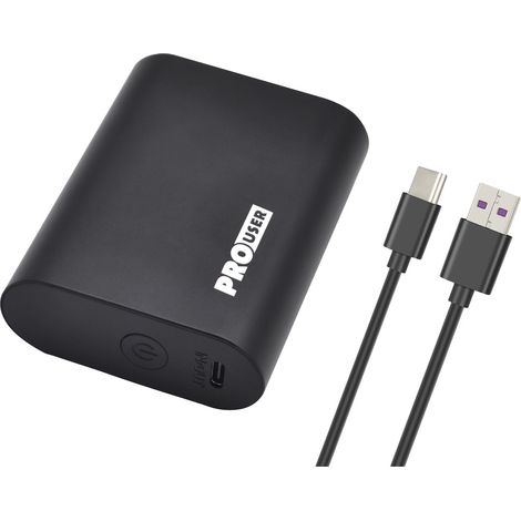 PROUSER USB Powerbank PRO USER 20158, 10.000 mAh, schwarz (1/3)