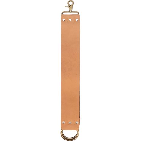 Cuero de afilar doble cara, lona y PU con gancho metálico, para pulir navajas y cuchillos – Ideal para barberos y uso doméstico (1/5)
