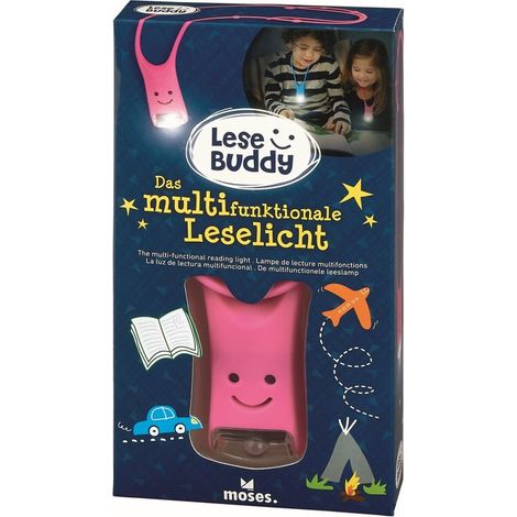 LINTERNA DE LECTURA INFANTIL LESE BUDDY ROSA