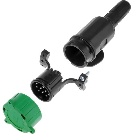 13 pôles Prise remorque 12V avec Couvercle, pour Caravane, remorque Bateau et remorque Cheval (1/5)