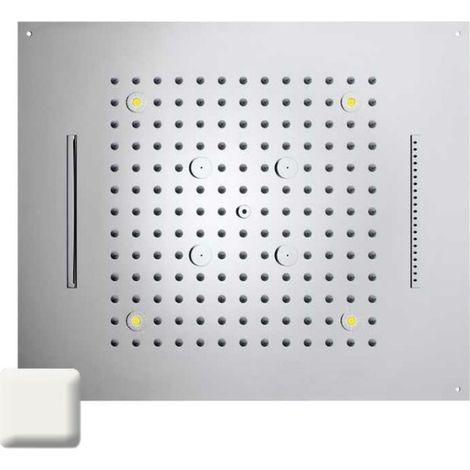 Plafond de douche 4 jets LED RGB chromothérapie blanc mat Dream - BOSSINI H389080045 (1/2)