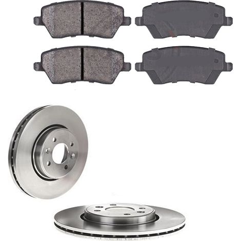 KIT FRENI ANTERIORI compatibile con RENAULT CLIO III (BR0/1,CR0/1) - DISCHI + PASTIGLIE OEM: P 68 033 / 16924 , 17541 , 18317 , /SOSTITUZIONE DIRETTA/BASSA POLVERE/SILENZIOSO (1/5)