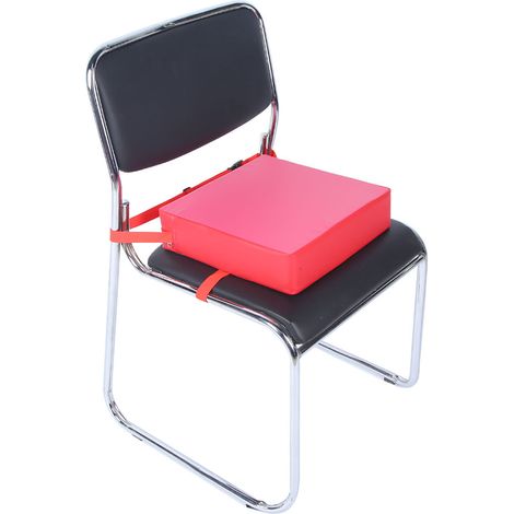 Coussin rehausseur amovible et réglable pour chaise haute bébé/enfant (rouge) (1/5)