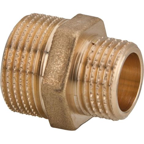 Effebi Reduktionsnippel gerade, 2" x 1 1/4", Messing, 1-teilig