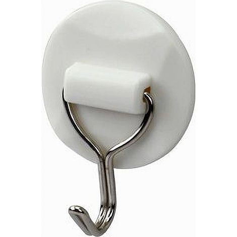 Cleafe - Set 3 Ganci Appendini Adesivi Parete Casa Cucina Bagno Attaccapanni Tondi 79343 - (1/2)