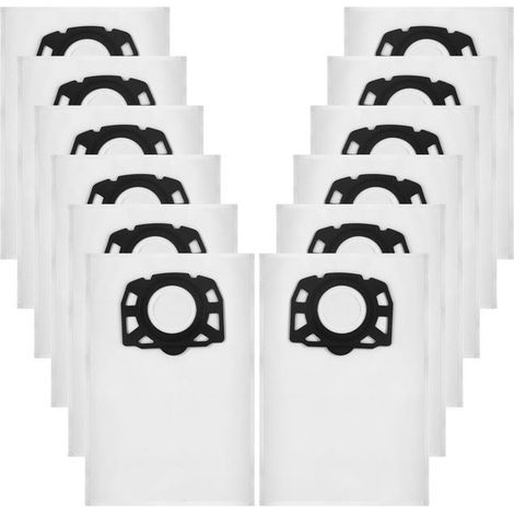 12 Sacs d'aspirateur KFI 357, adaptés aux aspirateurs eau et poussière Kärcher WD3 WD2 Plus KWD3 KWD2 KWD1 MV3 WD3.200-WD3.800M SE4001 SE4002 (1/5)