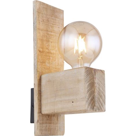 Globo - applique murale - ADALIE - naturel - bois - E27 - 15455W (1/5)