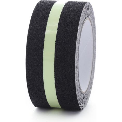 (2m5cm) Ruban phosphorescent, antidérapant et givré, utilisé pour indiquer la direction, les avertissements d'escalier et le guidage réfléchissant (1/5)