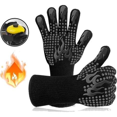 Universelle Küchenhandschuhe – Hitzebeständig bis 500°C – Fünf-Finger-Design – 33 cm (1/4)