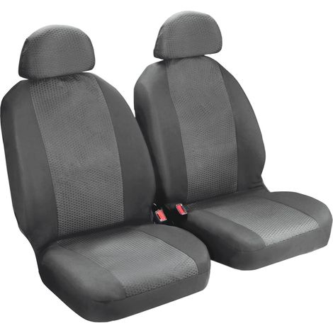 Duka XL-Fit, coppia coprisedili anteriori in tessuto jacquard e poliestere elasticizzati - Grigio (1/3)
