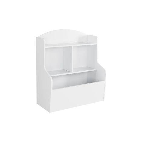 IDEALHOUSE Meuble Rangement Jouets Dimensions 85 x 46 x 8,7 cm, Blanc (1/5)