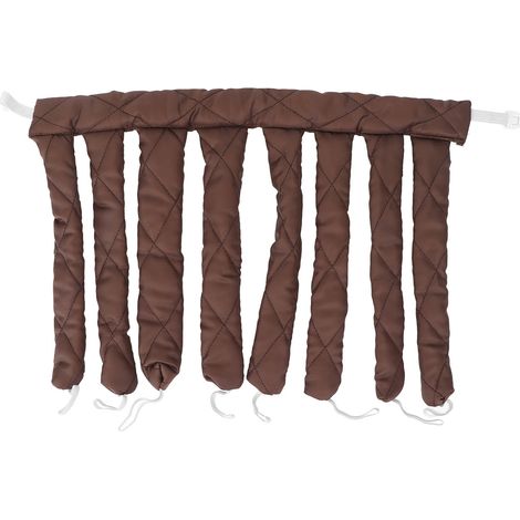 Ruban à boucler sans chaleur pour cheveux longs, rouleau coiffant nuit, bigoudi extra-long marron pour femme et fille (1/5)