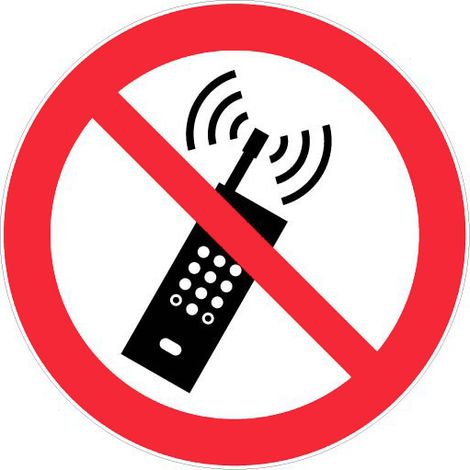 Panneau Téléphone mobile interdit - Rigide Ø180mm - 4040271