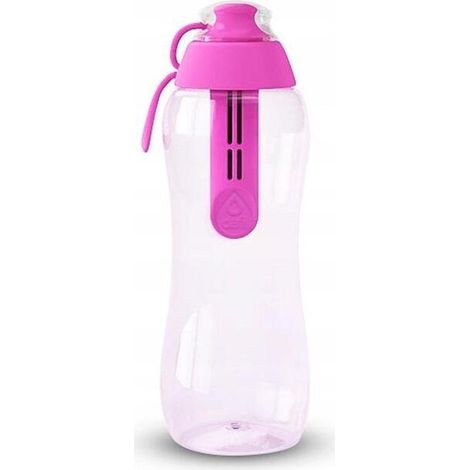 Botella de agua Dafi rosa de 0,3 l + filtro
