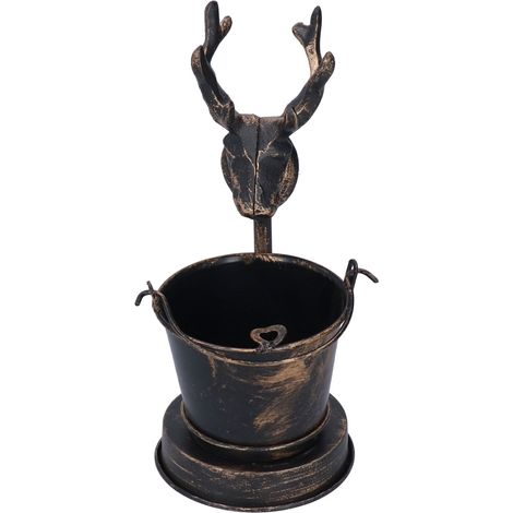 Vintage-Aschenbecher aus Schmiedeeisen in Form eines Hirschkopfes, Dekoration für Zuhause, Büro, Bar, Hotel