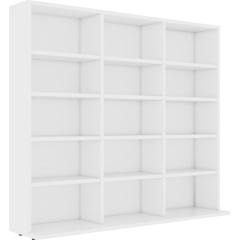 Maison Exclusive - Armadietto Porta CD Bianco 100x23x89,5 cm in Legno Multistrato