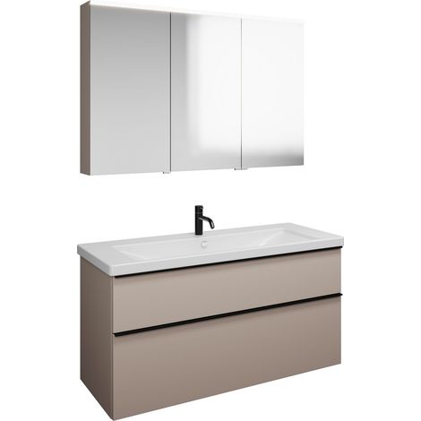 Set burgbad Eqio, composé d'une armoire de toilette à gauche, (1/2)
