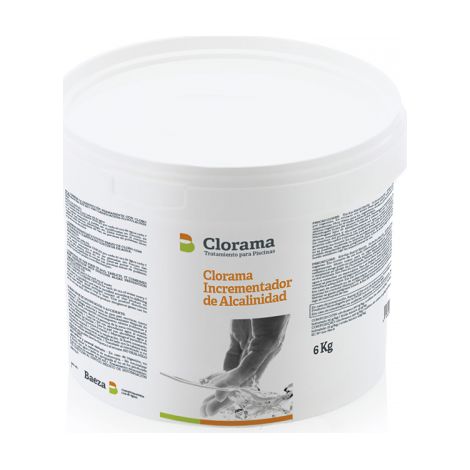 Incrementador Alcalinidad Clorama 6 kg  Corrector de pH Bajo y Efecto Rebote  Estabilizador Polvo para Piscina