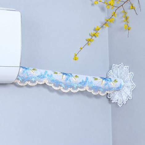 Gaine décorative tuyau motif floral bleu gaine longueur 20 cm avec cache-trou adhésif tissu dentelle climatiseur radiateur 30 × 30 × 30 cm 1 kg – Livraison gratuite