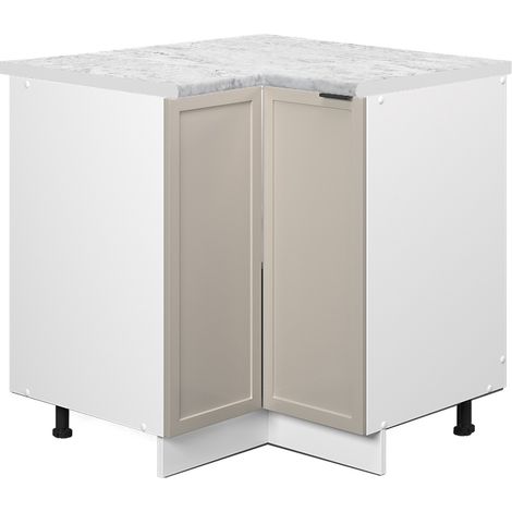 Mobile ad angolo cucina Fame-Line, GrigioBeige, 80.5 cm , PL Marmo, Vicco