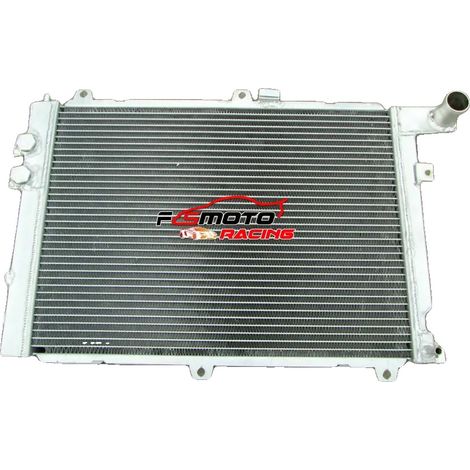 Radiador de aluminio, altura 358 mm, ancho 498 mm, grosor 50 mm, entrada/salida 34 mm/34 mm, capacidad de refrigeración un 30 % mejorada. (1/5)