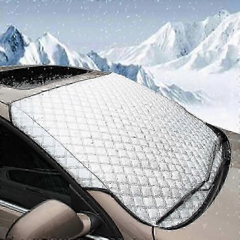 Housse de pare-brise de protection renforcée et épaisse pour voitures - résistante à la neige, à la glace, au gel, au soleil, aux UV, à la poussière et à l'eau - convient à toutes les berlines et SUV. (1/5)