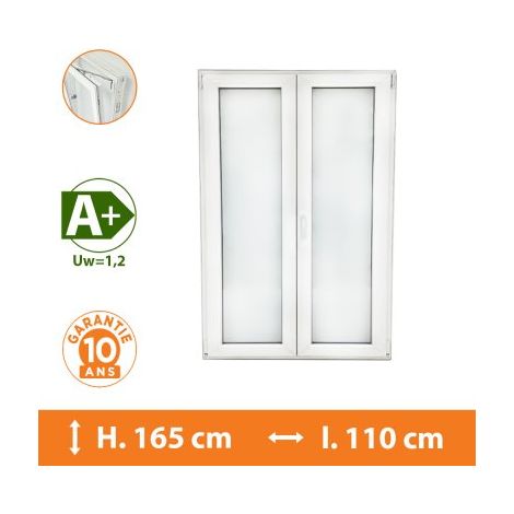 Fenêtre 2 Vantaux Blanc - H.165 x l.110 cm (1/5)